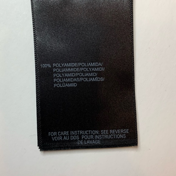 Sheer grey with black & blue pattern Mexx stretchy top. Sz L - Picture 7 of 8